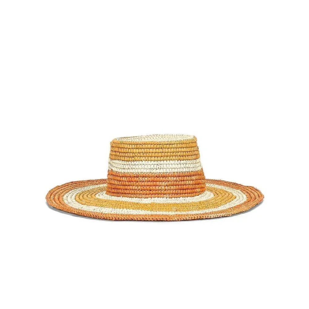 GREENPACHA Canarias Hat in Natural & Yellow Small New Womens Cowboy Western